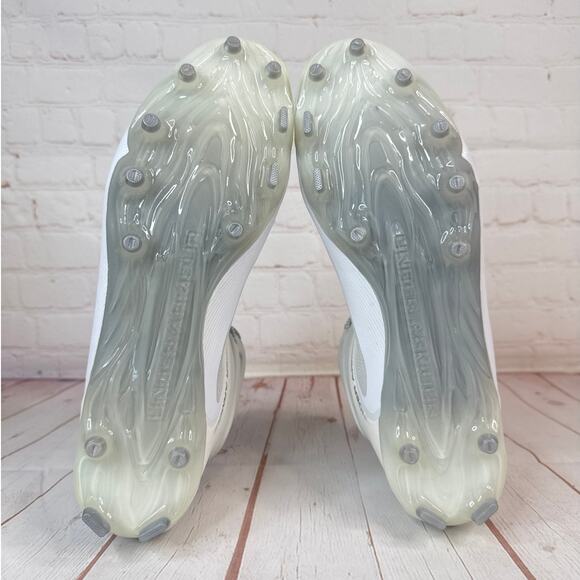 Under Armour Command MC Mid White Lacrosse Cleats Mens Size 13 (3025639-100) - Picture 9 of 10